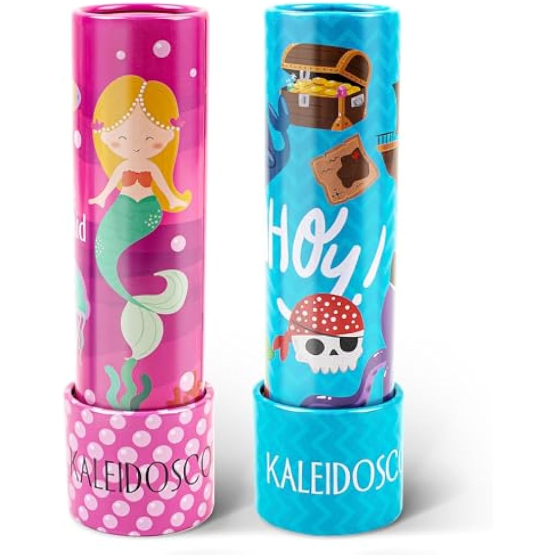 D-FantiX Classic Tin Kaleidoscope, 2 Pack Kaleidoscope for Kids Boys Girls, Retro Toys Educational Toys with Metal Body, Boys Girls Birthday Party Gift, Goodie Bags, Party Favors for Kids(Style 1)