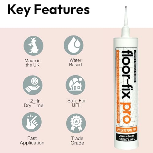 Floor-Fix Pro All in One Micro Precision Injector Kit, For Fast Repair of Loose/Hollow & Creaky Tiles, Wood, LVT & Laminate. Includes a Reusable Syringe Adapter With Anti-Clog "Wire in Cap" Technology