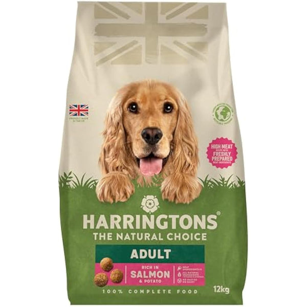 Harringtons Complete Dry Adult Dog Food Salmon & Potato 12kg - Made with All Natural Ingredients