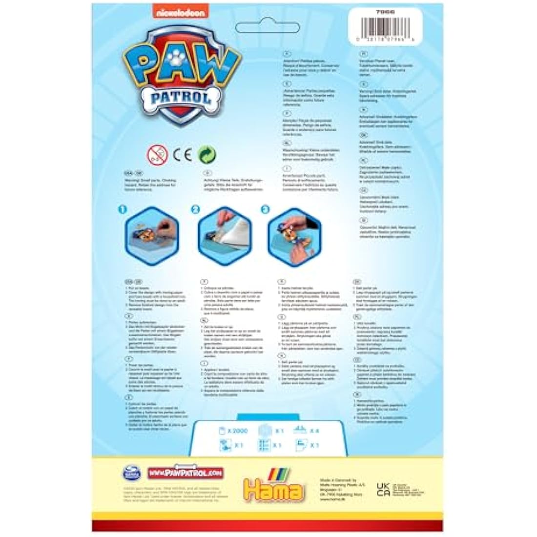 Hama Beads Paw Patrol Hanging Box, Arts and Crafts Beads for Children Ages 5+, Official Hama Beads Paw Patrol Set