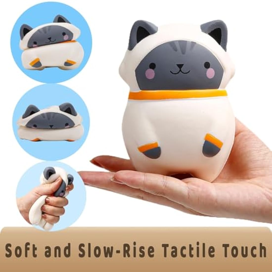 Anboor 4.7" Squishies Cat Toy Squishy Toys Kawaii Scented Soft Slow Rising Squeeze Stress Relief Kids Toy Halloween Birthday Day Gifts