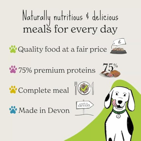 Forthglade Wet Dog Food (18 x 395g Trays) - Senior Dogs 7 Years+, Wholegrain & Hypoallergenic Dog Food, White Fish with Vegetables and Brown Rice, Stomach Sensitive Meals with Natural Ingredients