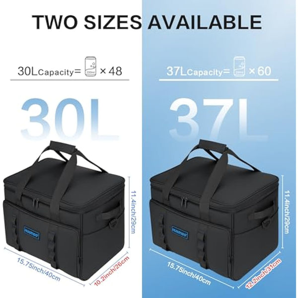 Hulongo Cool Bag 30L Insulated Cooler Bag Waterproof Picnic Thermal Bag For Camping, Travel, Grocery Shopping & Fishing