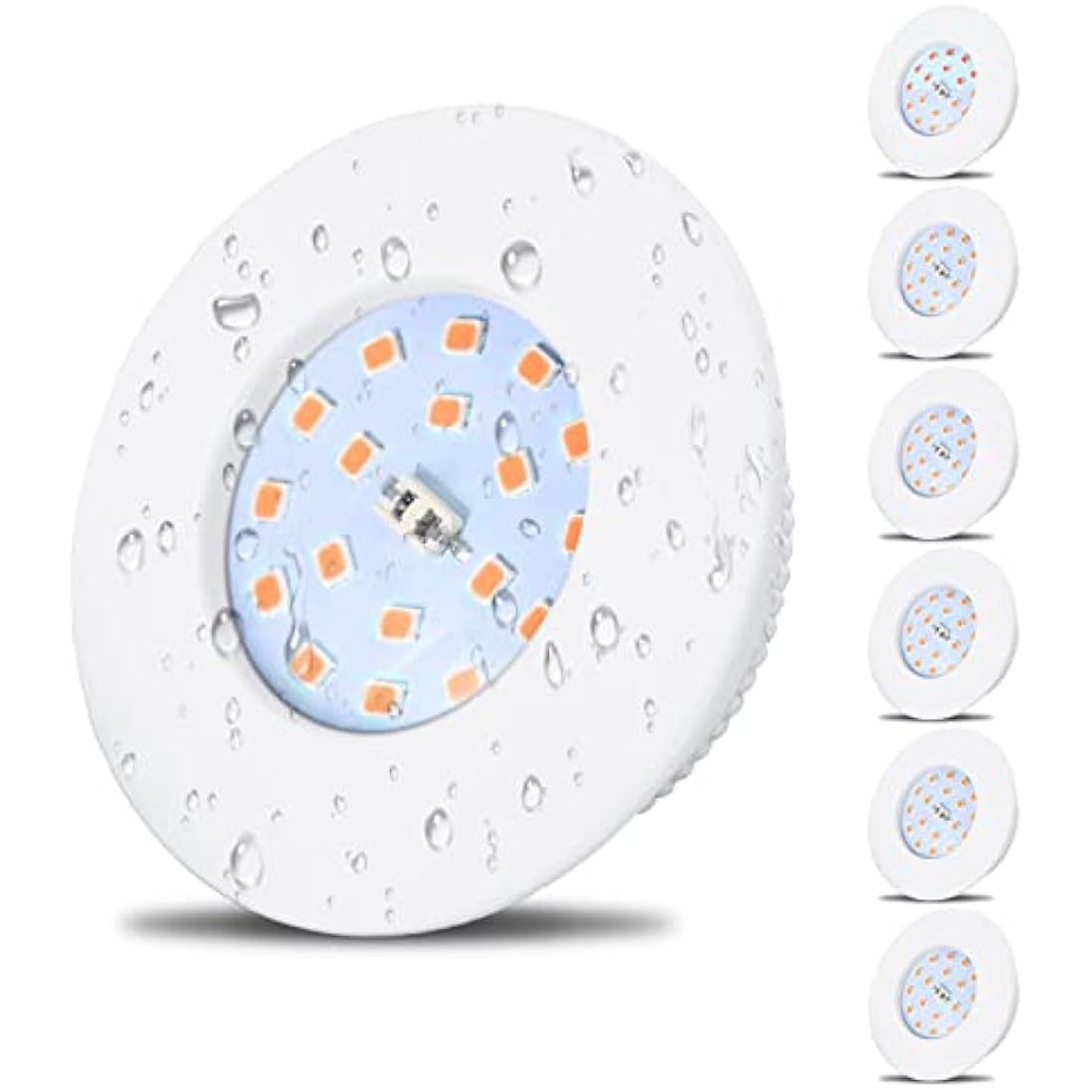 HiBay 6X 5W Recessed Ceiling Spot Lights Ultra Thin LED Spotlights Kitchen Bathroom Downlights Warm White 240V Down Light for 60-68mm Cutout Hole