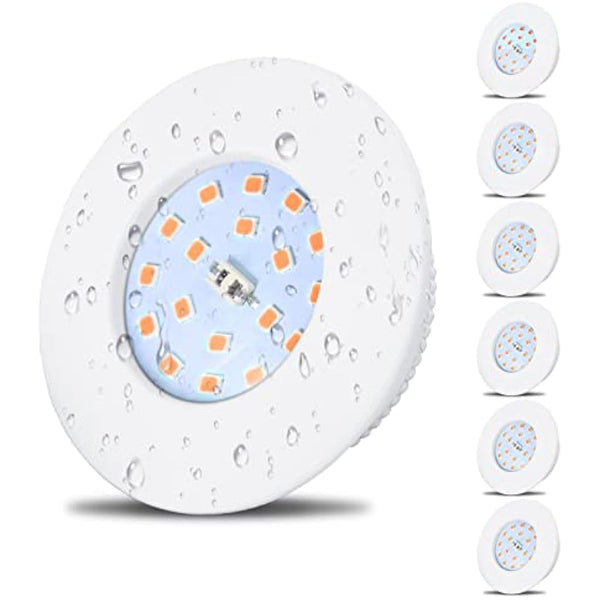 HiBay 6X 5W Recessed Ceiling Spot Lights Ultra Thin LED Spotlights Kitchen Bathroom Downlights Warm White 240V Down Light for 60-68mm Cutout Hole