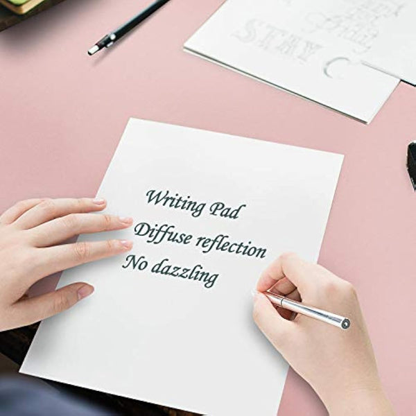 DOBAOJIA Desk Pad Large, Desk Mat, Laptop Mat, Writing Pad, Desk Blotter, Extended Mouse Mat, Large Mouse Pad for Office/Home, PU Leather Waterproof +Suede Non-Slip 27.5" X 13.8" (Pink)