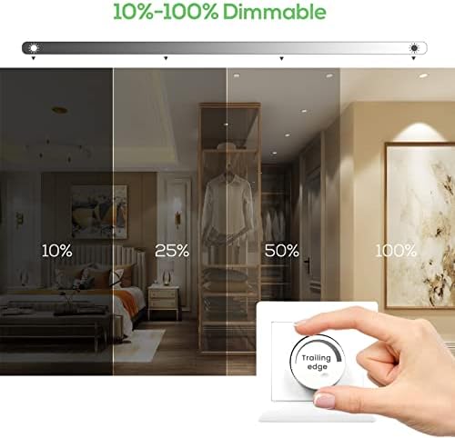 7W LED Recessed Ceiling Light, Dimmable 230V Downlights Ultra Slim 90-100mm Cutout, CCT Selectable Warm White 3000K Neutral White 4000K Cool White 6500K, LED Spotlights for Bathroom Kitchen, 12 Pack