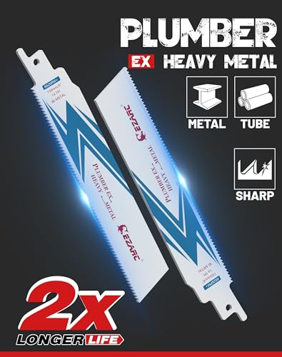 EZARC Reciprocating Saw Blade Bi-Metal Cobalt Sabre Saw Blades for Heavy Metal Cutting 150mm 14TPI R626PM+ 25pcs