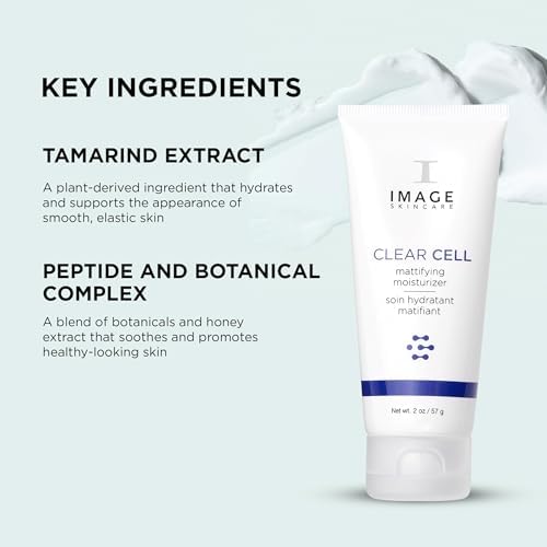 IMAGE Skincare, CLEAR CELL Mattifying Moisturizer, Facial Lotion Hydrates Oily Prone Skin, Removes Excess Shine, 57 g