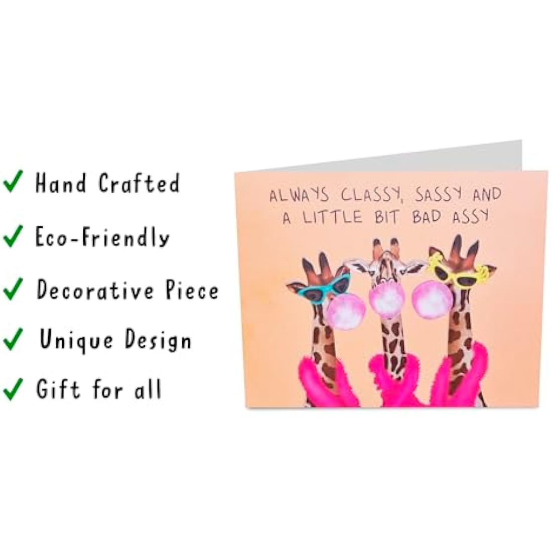 Central 23 Friend Birthday Card Female - Pop Up Birthday Cards For Women - Sassy Giraffe - Funny Pop Up Card For Her - Gifts For Mum Sister Aunt Daughter Best Friends - Cheeky Mothers Day Card For Her