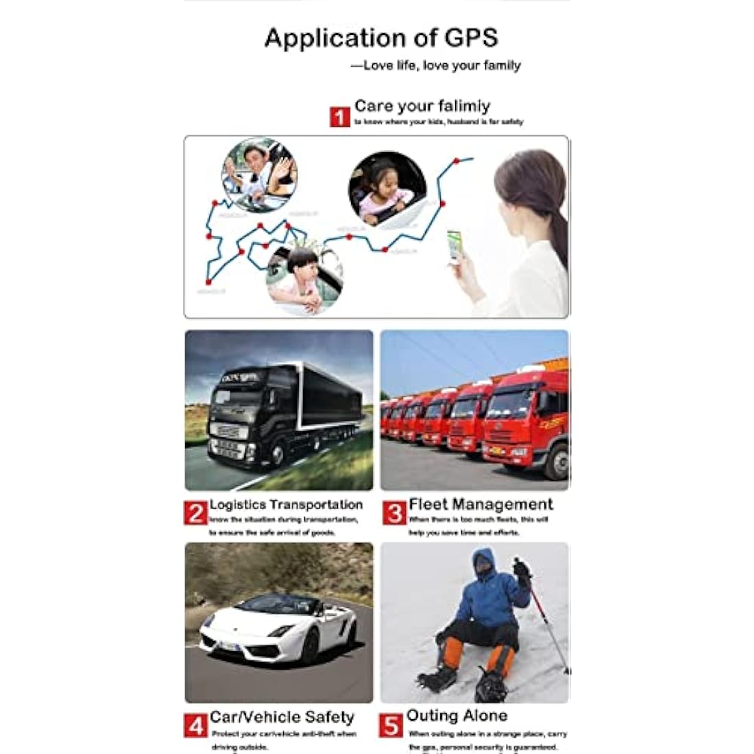 GPS Tracker, 10000mAh Battery GPS Car Tracker with Magnet, Waterproof Real Time Positioning Anti Lost Tracking Device for Fleet, Van, Vehicle, Worldwide Coverage No Distance Limit No Subscription Fee