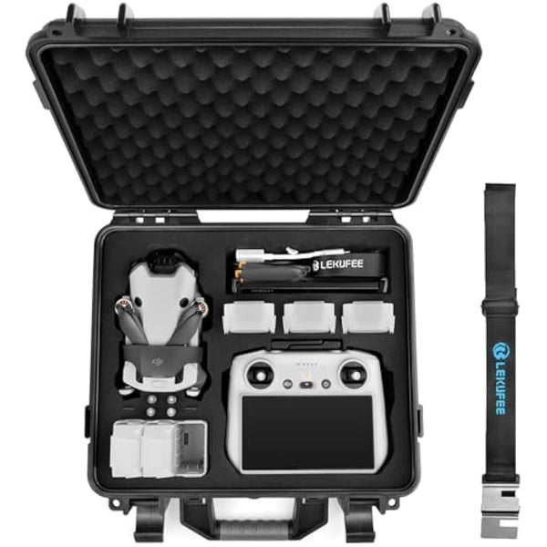 LEKUFEE Waterproof Hard Carrying Case for DJI Mini 4 Pro/3 Pro/3 Drone, DJI RC 2, RC N3/N2/N1 Remote Controller and Accessories (Case Only)