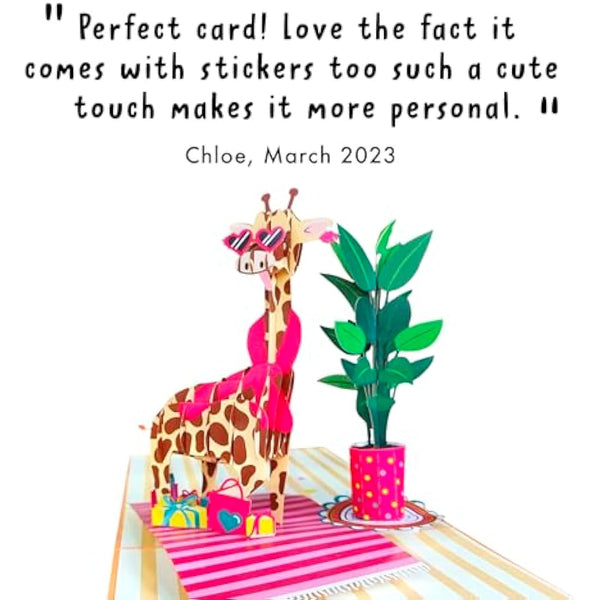 Central 23 Friend Birthday Card Female - Pop Up Birthday Cards For Women - Sassy Giraffe - Funny Pop Up Card For Her - Gifts For Mum Sister Aunt Daughter Best Friends - Cheeky Mothers Day Card For Her
