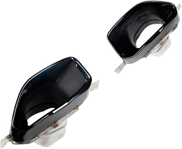 Oneway Set of custom-fit exhaust trims compatible with BMW 3-Series G20/G21 M-Pack 2018-2022 - Black stainless steel