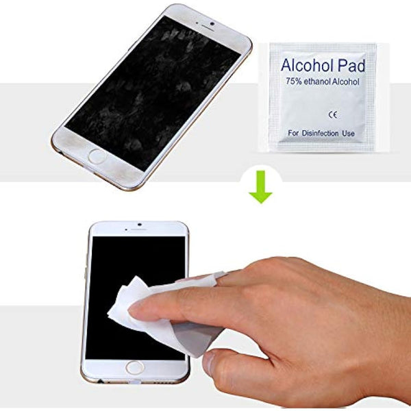 200pc Alcohol Cleaning Phone Wipes - EOTW Cleaning Screen Glasses Wipes Individually Wrapped, Disposable Cleaning Wipes Phone Laptop Use Tiny Size 6cm x 6cm