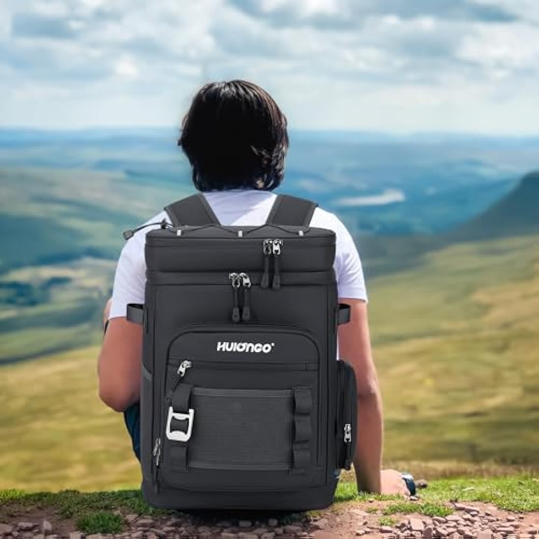 Hulongo Large Waterproof Insulated Cooler Backpack for Men & Women, Leak Proof Cooler Backpack