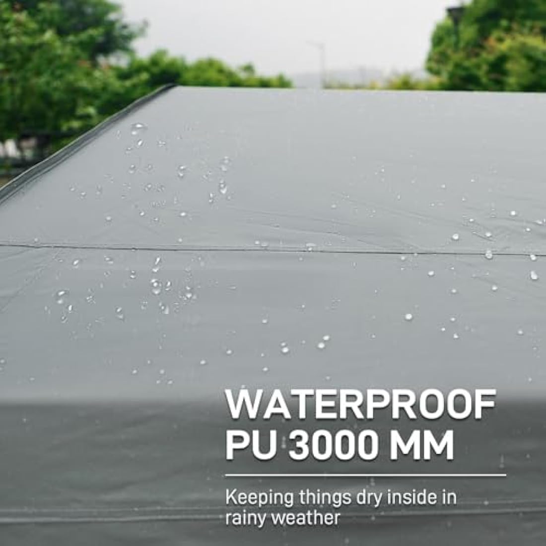 EVER ADVANCED Outdoor Shelter with Vents, 3000mm Water Resistant Tent for Outside, Heavy Duty Shed for Motorcycle, Bike, Garden Storage, Foldable, Portable Garage, Gray