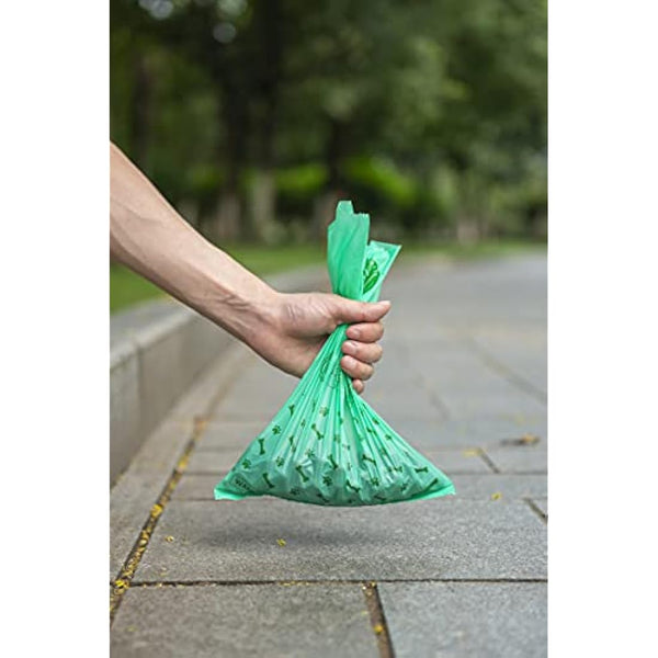 Green Maker Biodegradable 30% Thicker Dog Poop Bags 360 Dog Waste Bags Extra Thick Strong Made from Corn Starch Plants Based (Green)