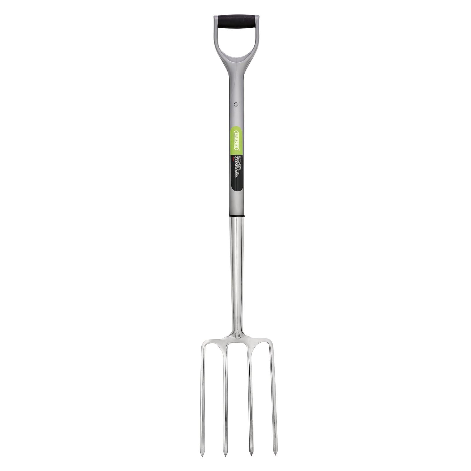 Draper 83753 Extra Long Stainless Steel Garden Fork with Soft Grip