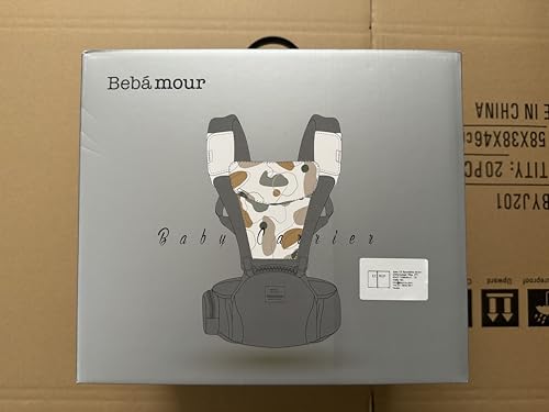 Bebamour Baby Carrier Newborn to Toddler Baby Carrier Hipseat 0-36Months with Head Hood, 3 PCS Teething Pads, Waist Extender, Grey