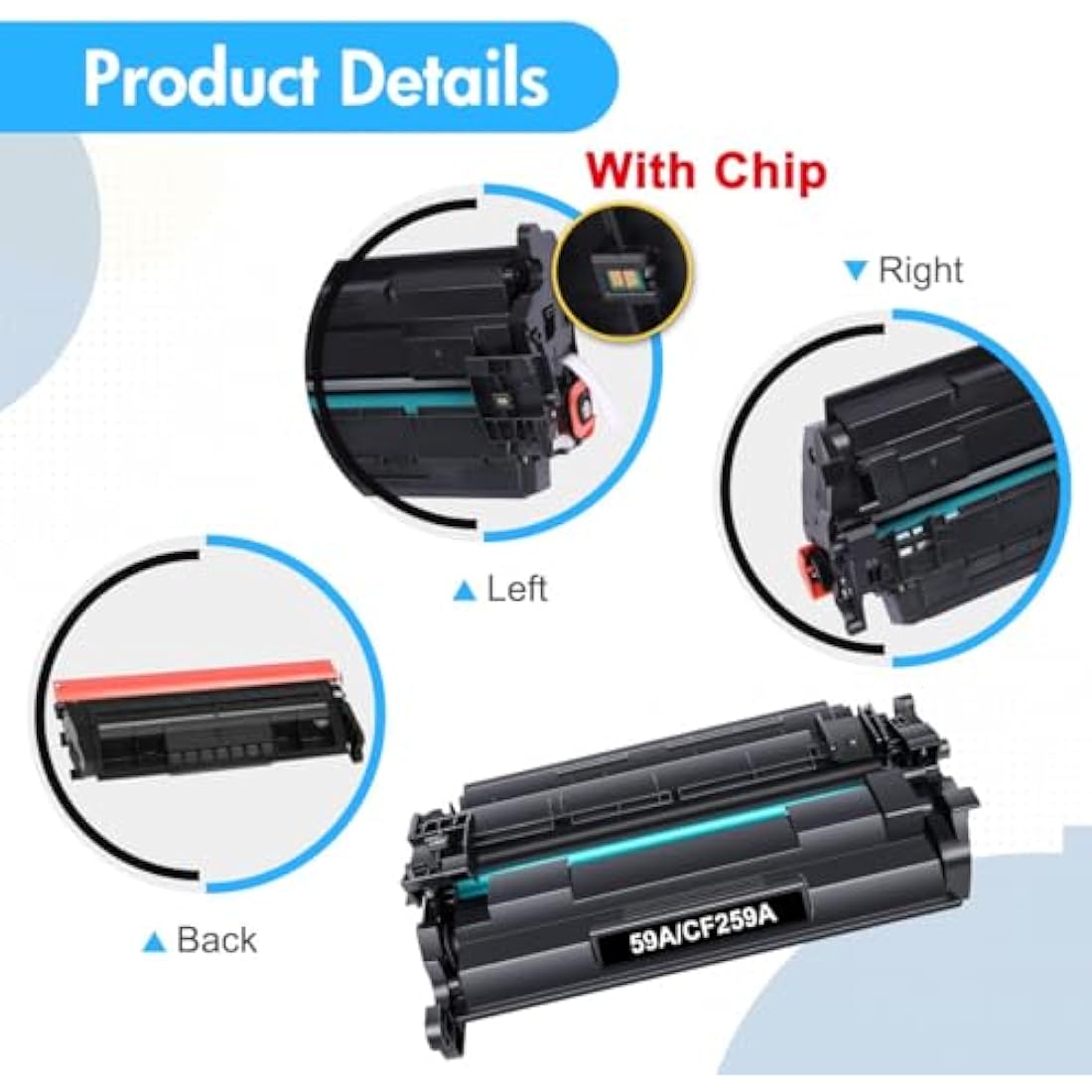 INFITONER With Chip Compatible for HP 59A CF259A CF259X 59X Toner Cartridge LaserJet Pro M404dn M404n M404dw MFP M428dw M428fdn M428fdw M428 M404 M304 M304n M304dn Printer Black, 1 Pack