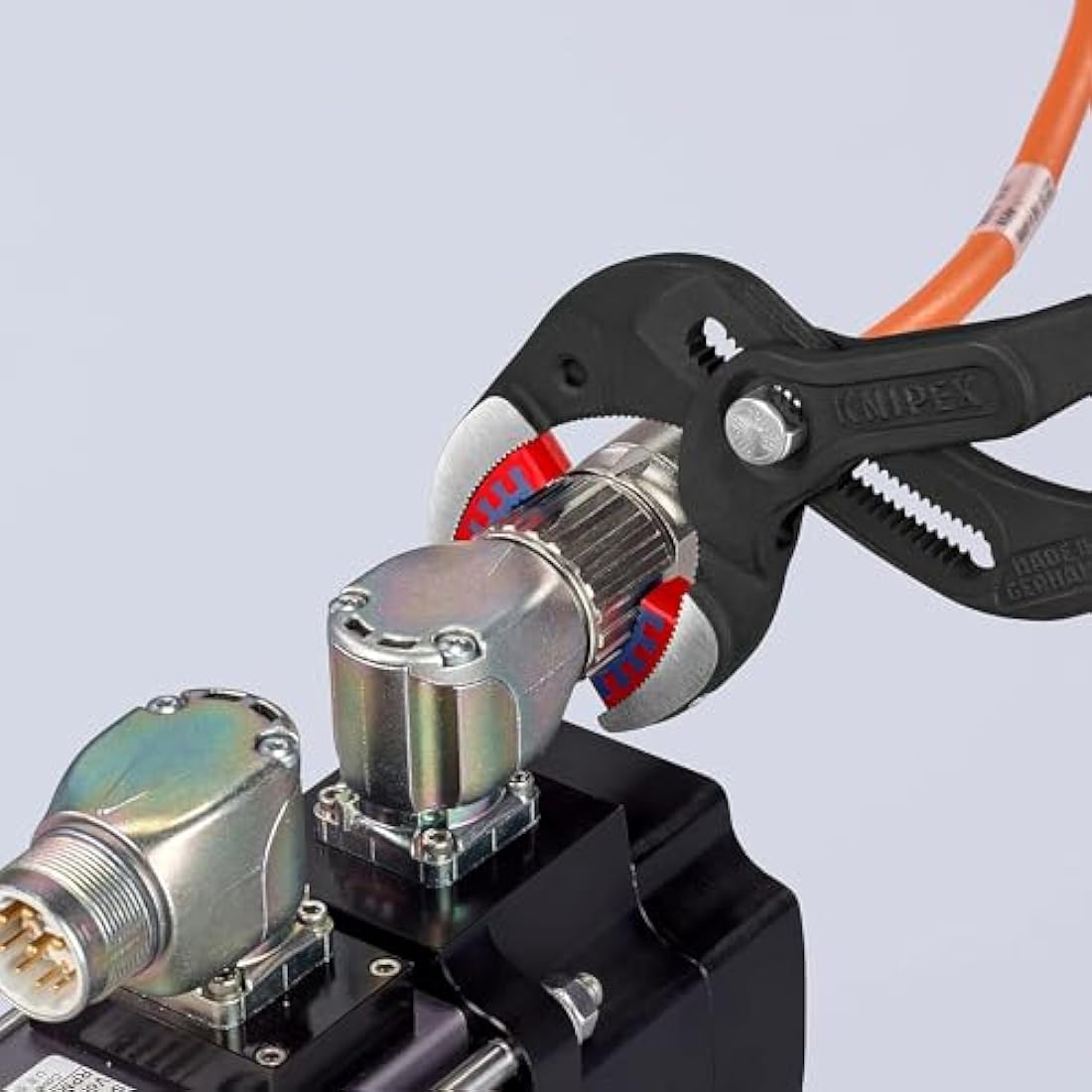 Knipex Siphon and Connector Pliers black atramentized, with non-slip plastic coating 250 mm 81 11 250