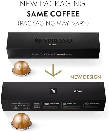 Nespresso Capsules VertuoLine, Melozio, Medium Roast Coffee, 30 Count Coffee Pods, Brews 7.8oz