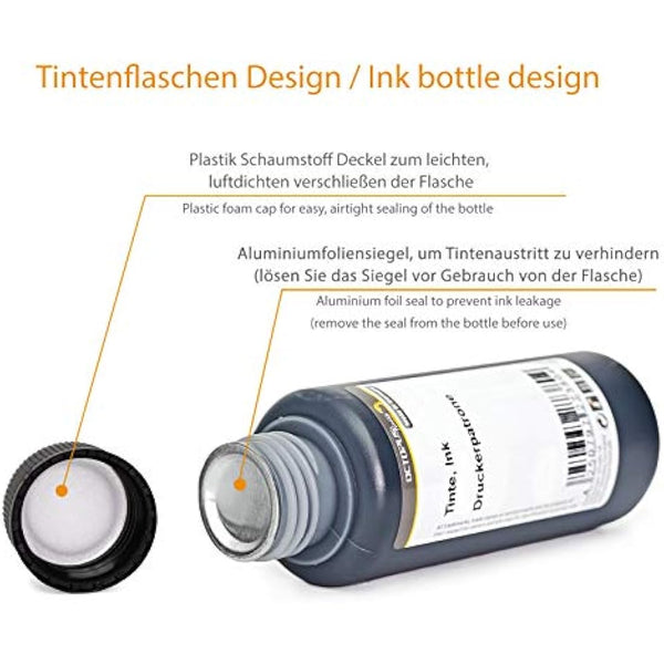 6x 100ml PureInk refill ink compatible for Canon PGI-580, CLI-581 printer cartridges for Canon Pixma TS 8120, TS 8126, TS 8150, TS 8151, TS 8152, TS 9120, TS 9150, TS 9155 (not OEM)