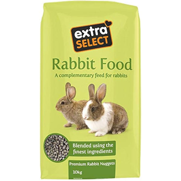 Extra Select Premium Rabbit Nuggets - Outdoor/Indoor Rabbit Food Pellets with Essential Vitamins & Minerals - 10kg