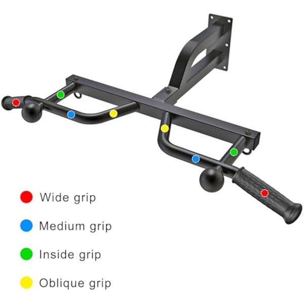 Kipika Heavy Duty Wall Mounted Pull Up Bar, Multifunctional Chin Up Bar, Adjustable Pull Up Bands for Chin Ups, Body Workout Home Gym System, Punching Bag Hanger, Resistance Bands Training