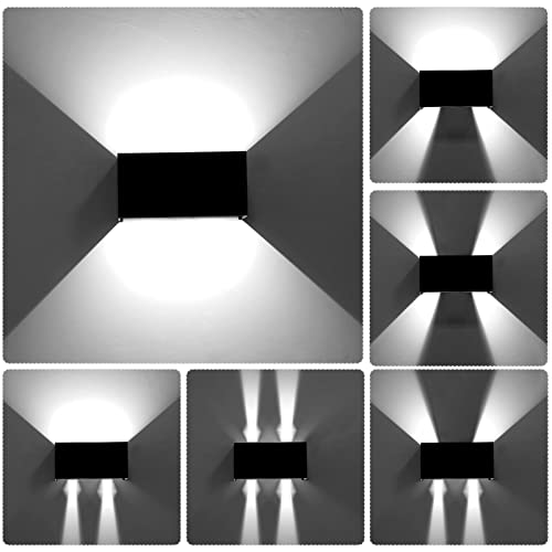 KAWELL 24W Modern Wall Light LED Wall Lamp Up Down Adjustable Beam Angle Aluminum Wall Wash Light LED Waterproof IP65 Indoor Outdoor for Bathroom