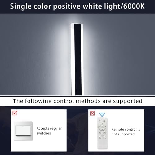 Mikeru Cool White Outdoor Strip Light 120cm, 6000K Outside Long Light Garden Wall Lights Mains Powered with Ip65 Waterproof Drive Garden Wall Lights Modern 4500lumens for Gardens, Porches