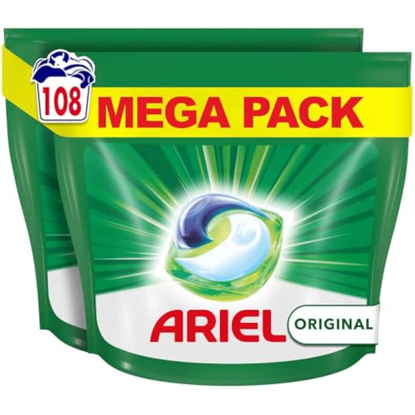 Ariel All-in-1 Pods, Washing Liquid Laundry Detergent Tablets/Capsules, 108 Washes (54 x 2)