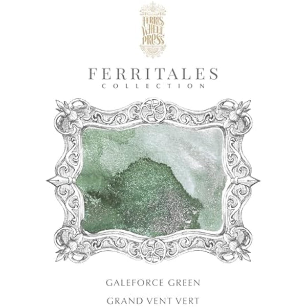 Ferris Wheel Press Fountain Pen Ink, FerriTales Collection, Deep Eucalyptus with Duochrome Green/Pink Shimmer, 85ml