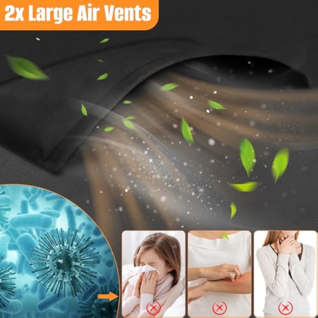 Kovshuiwe Garden Furniture Covers, Waterproof Furniture Cover,Patio Table Covers 420D Heavy Duty Oxford Fabric Rattan Furniture Cover Windproof Anti-UV for Patio, Outdoor 120x120x74cm(Black)