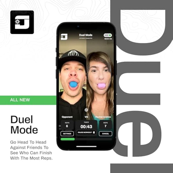 Jawzrsize Pop 'N Go Jaw, Face, and Neck Exerciser - Define Your Jawline, Slim and Tone Your Face, Look Younger and Healthier - Helps Reduce Stress and Cravings - Facial Exerciser (Advanced Green)