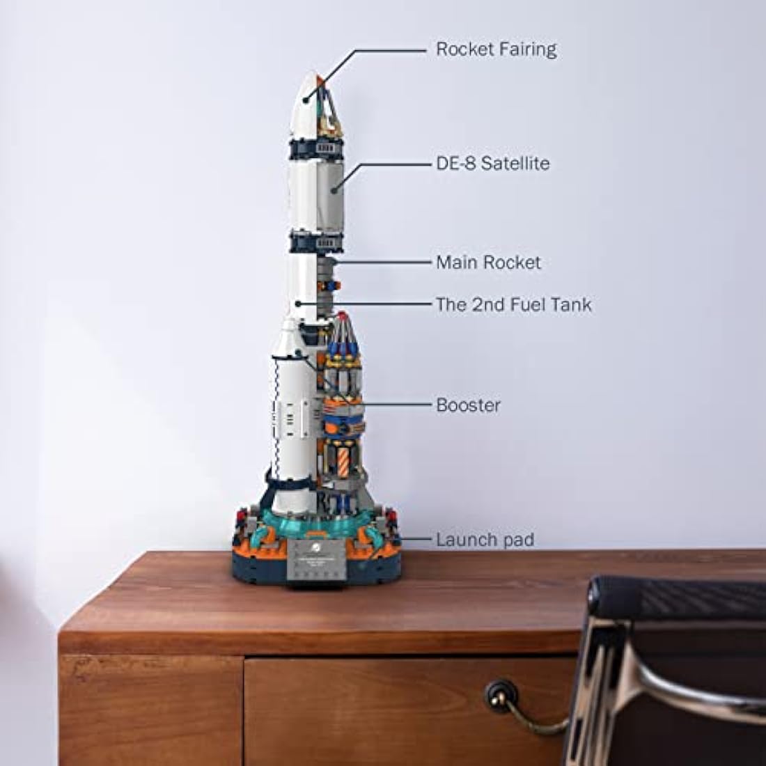 JMBricklayer Space Rocket Model Building Toy Set for Adults to Build, 70110 Space Rocket Sets with Satellite and Probe, Collectible Spacecraft Decor Toys Gifts for Kids Ages 8+ (864 Pieces)