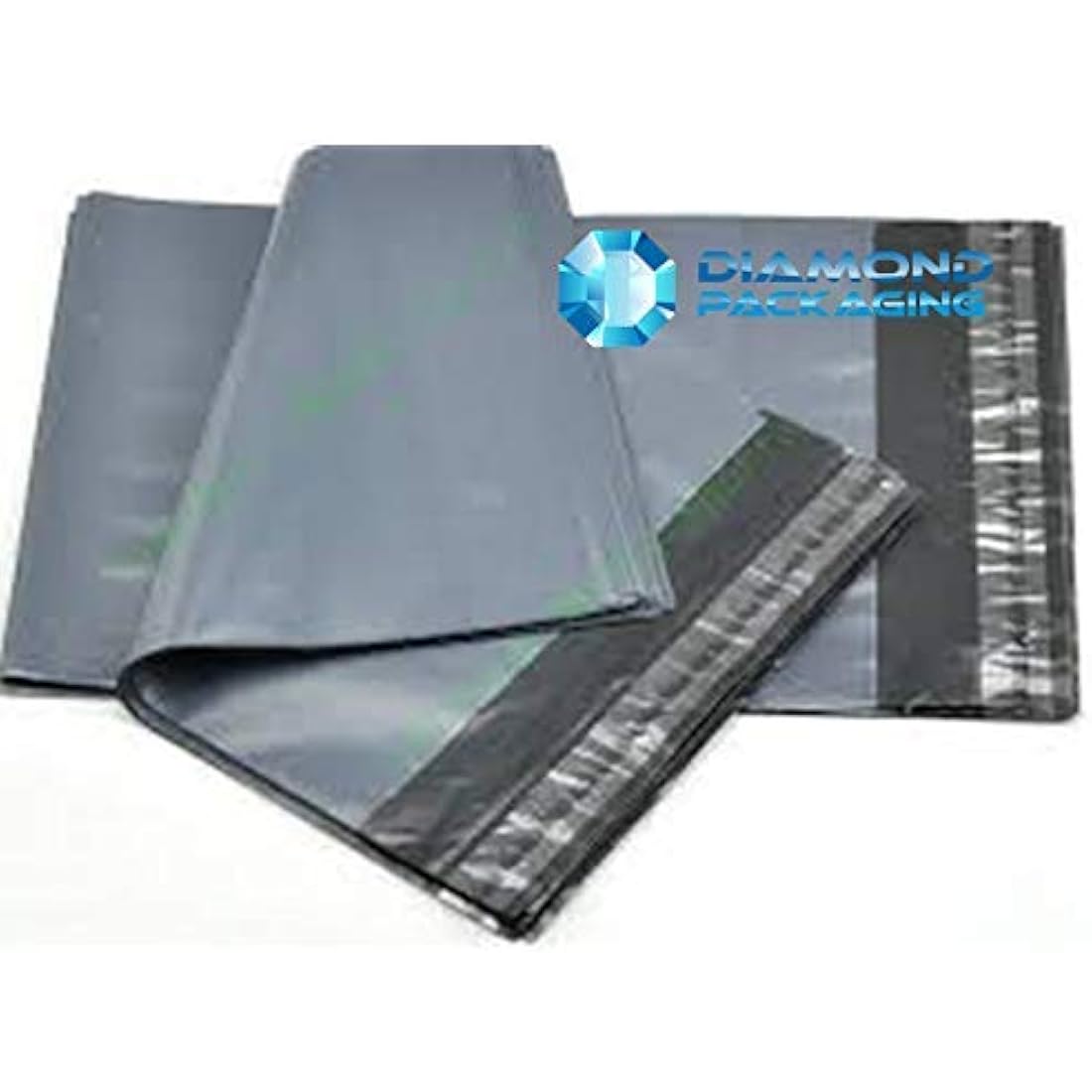 Diamond Packaging 100 Mixed Grey Plastic Mailing Mail Post Postage Bags