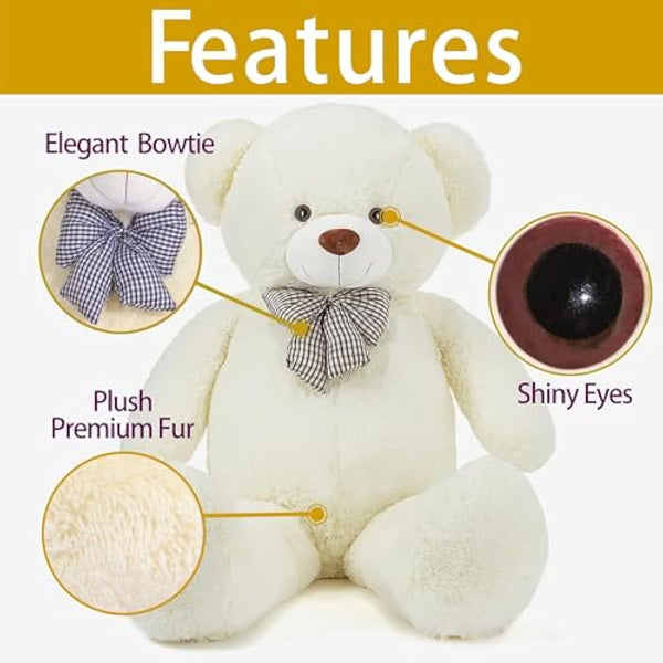 IKASA Giant Teddy Bear Soft Toys Stuffed Animals (78cm, white)