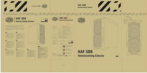 Cooler Master HAF 700 PC Case - Full-Tower, E-ATX Compatible, 5 x Pre-Installed Fans, Rotatable Radiator Bracket, TG Side Panel, Tool-Free Design, ARGB Controller Included