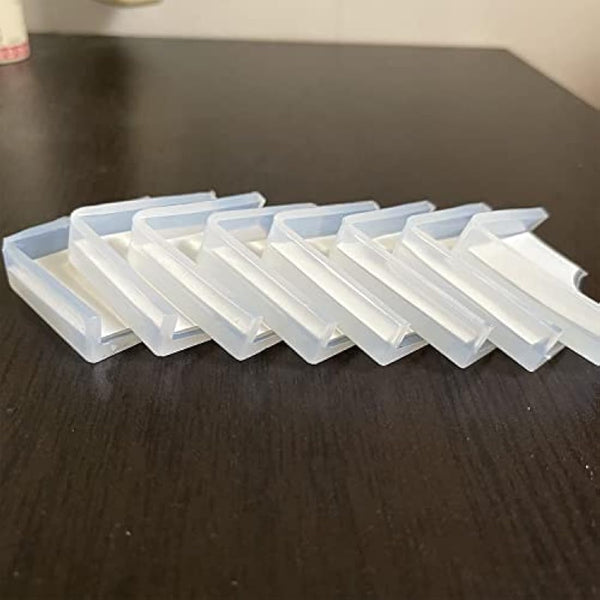 100% Silicone Corner Protector, Baby Proofing Corners Edge Guards, Pre-Tape Adhesive Soft for Kids Safety, Child Table Cabinets Furniture Bumper (8 Counts)