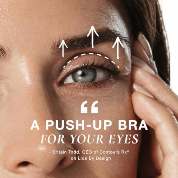 Contours Rx Lids by Design Eyelid Lift Strips with Travel Case and Tweezers - Invisible Eyelid Tape for Hooded Eyes - a Youthful-Looking Appearance - 2 Pack - 160 CT (4mm (Pack of 2))