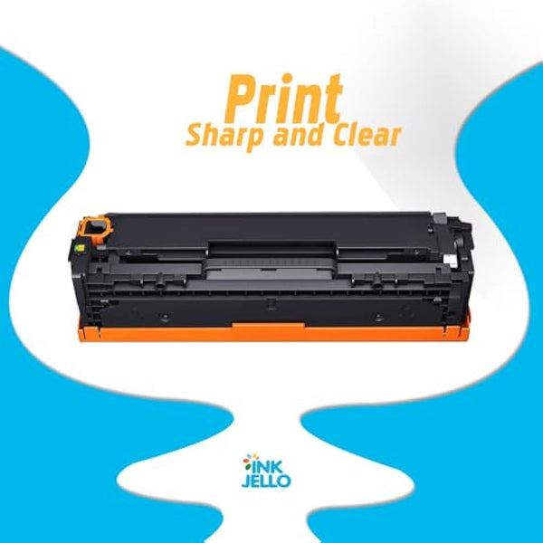 InkJello Compatible Toner Cartridge Replacement for HP LaserJet Pro 200 Color M251n M251nw MFP M276n MFP M276nw (BK/C/Y/M, 4-Pack)