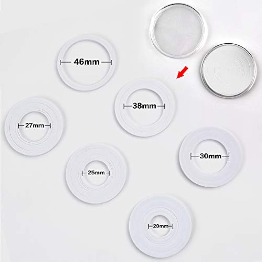 168 Pieces 46mm Coin Capsules with Foam Gasket and Plastic Storage Organizer Box, 6 Sizes (20/25/27/30/38/46mm) Coins Collector Case Holder for Coin Collection Supplies