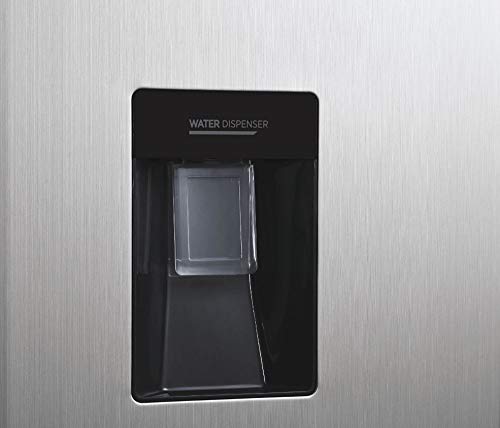 Hoover H-FRIDGE 500 MAXI Freestanding American Fridge Freezer with Water Dispenser, Side by Side, Total No Frost Technology, E Class, 532L Total Capacity, Inox, 91x67x177 cm - HHSBSO6174XWDK-1