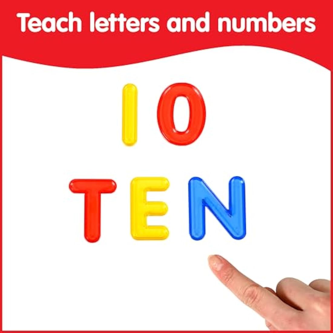 edxeducation Transparent Letters and Numbers | Mini Jar | Colourful, Plastic Letters and Numbers | Learn A-Z and 1-9 | Sensory Play