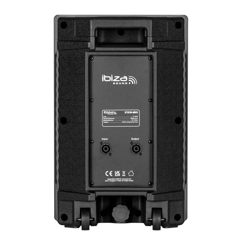 Ibiza - XTK8A-MKII- Active 8"/20cm SONO Speaker- 25mm Compression Tweeter- Bass Reflex System- USB, SD, Bluetooth- TWS- Handle and Wheels- NEW VERSION- Black- Parties, events,clubs,conferences,karaoke