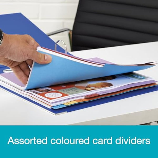 Elba A4+ (Extra Wide), 10 Part Card Dividers, Assorted, 5 Sets