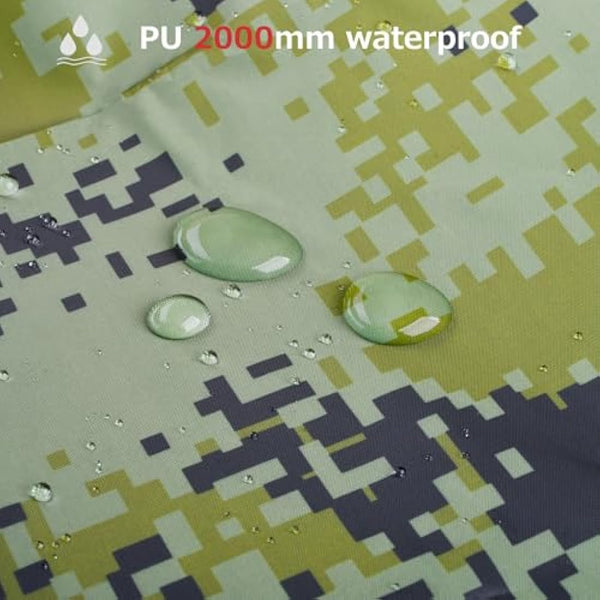 Azarxis Hammock Camping Tarp Rain Fly, Waterproof Tent Footprint Shelter Canopy Sunshade Cloth Picnic Mat for Outdoor Awning Hiking Beach Backpacking - Included Guy Lines & Stakes (Camouflage)