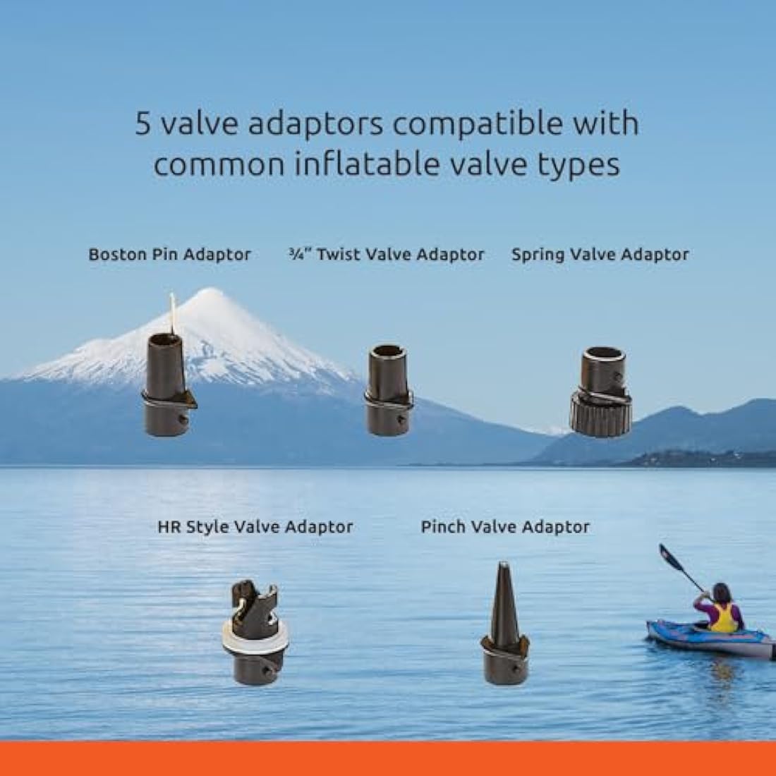 ADVANCED ELEMENTS Double Action Pump w/Pressure Gauge